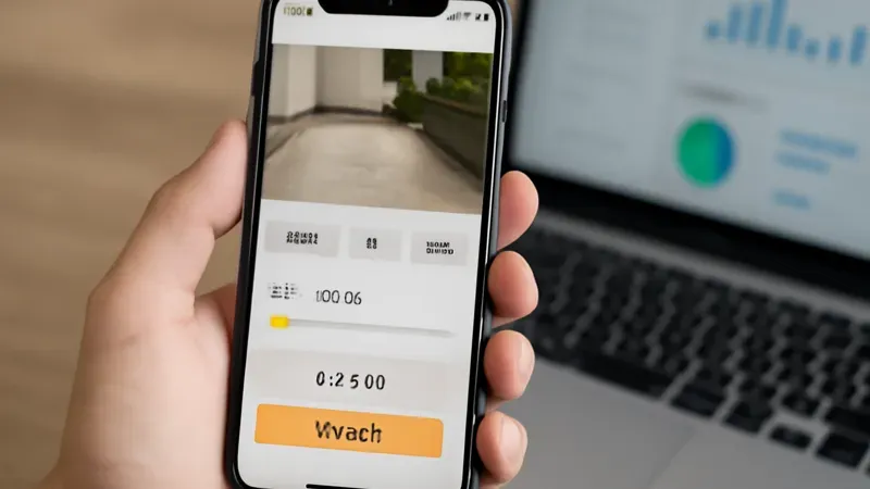 スマートフォンで駐車場の予約画面を操作する手元のアップ。