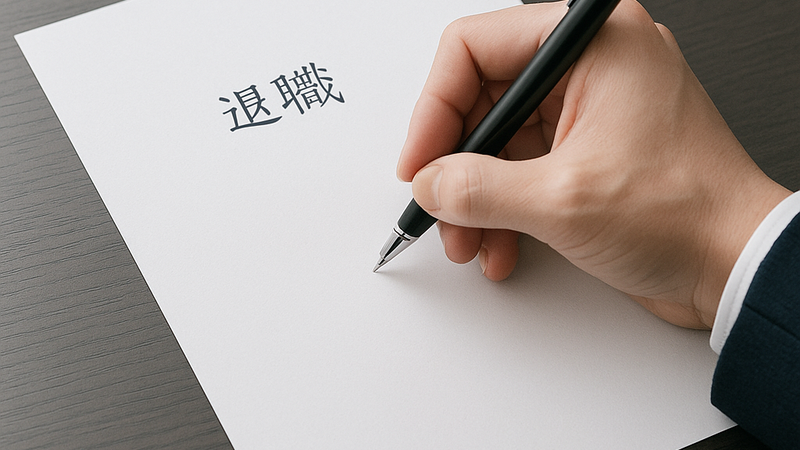 退職_退職願・退職届を書くシーン
