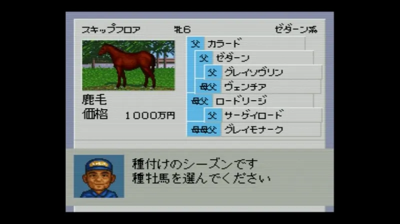 【SFC】ダビスタ3の繁殖牝馬スキップフロアの血統