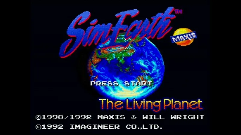 【SFC】シムアースのタイトル画面