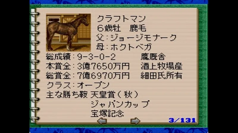 【SFC】ウイポ2のクラストマンの競争成績