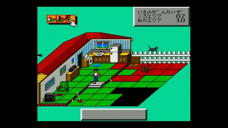 シムアント（スーファミ）のオリジナルゲームでお互いのエリアが広がっていく様子