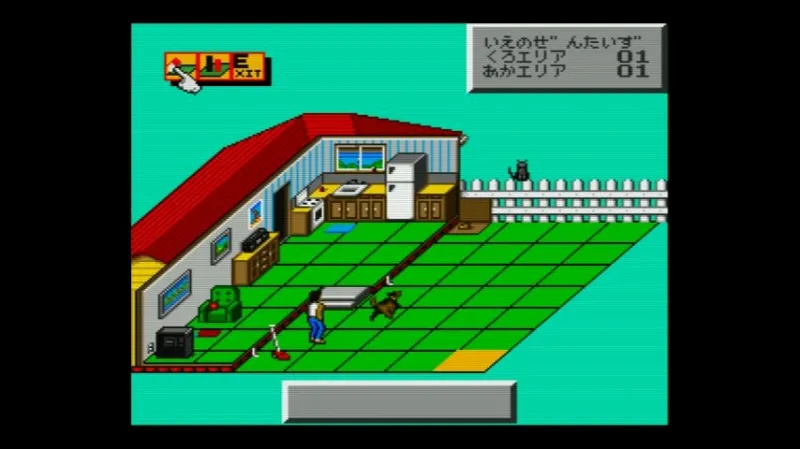 シムアント（スーファミ）のオリジナルゲーム開始時の全体マップ