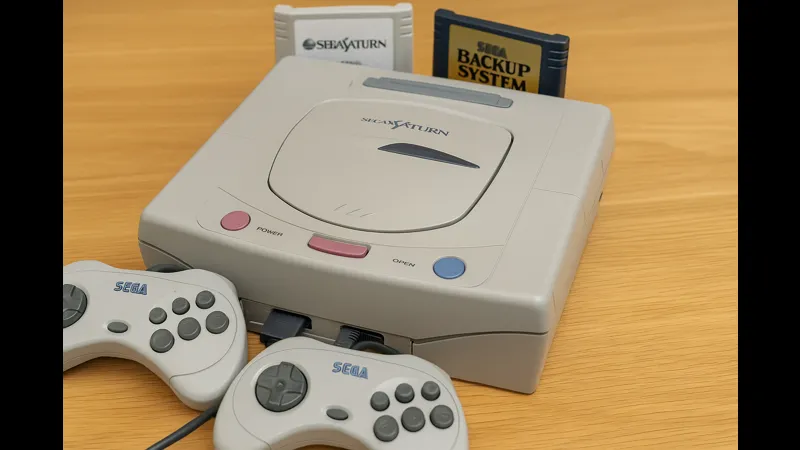 セガサターンを操作してゲームが再開された場面のイメージ