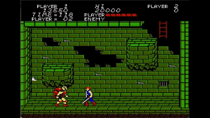 闘いの挽歌（ファミコン）のアルマジロンとの戦い