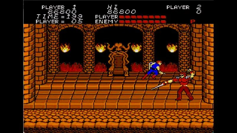 闘いの挽歌（ファミコン）のラスボスアキレスとの戦い
