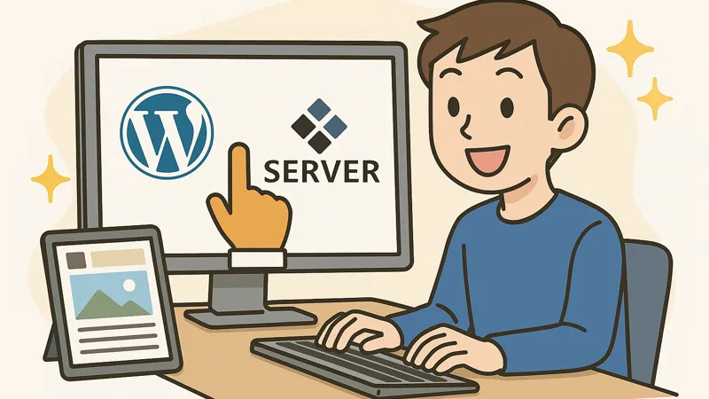WordPressの導入が簡単なエックスサーバーの利用イメージ