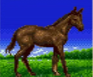 ウイポ2（スーファミ）の仔馬のノーマルホース（鹿毛）