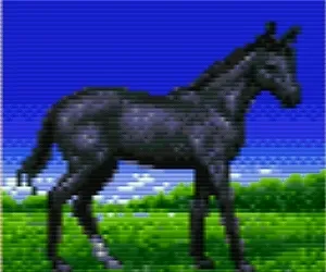 ウイポ2（スーファミ）の仔馬のノーマルホース（青鹿毛）