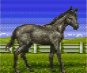 ウイポ2（スーファミ）の仔馬のノーマルホース（芦毛）