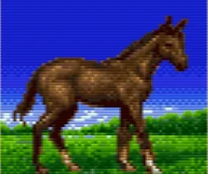 ウイポ2（スーファミ）の仔馬のスーパーホース（鹿毛）