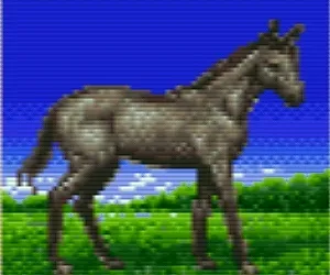 ウイポ2（スーファミ）の仔馬のスーパーホース（芦毛）