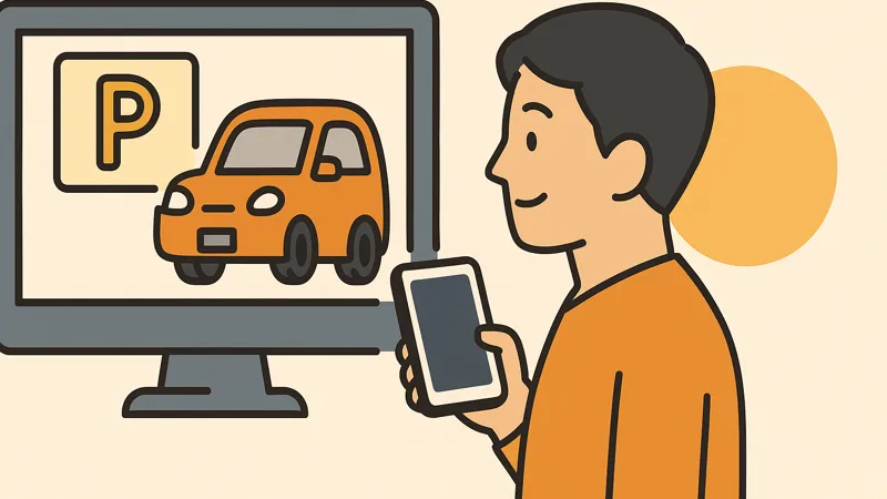 アキッパで駐車場を貸し出すオーナーのイラスト