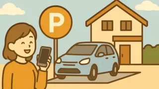 アキッパの駐車場登録をイメージしたイラスト