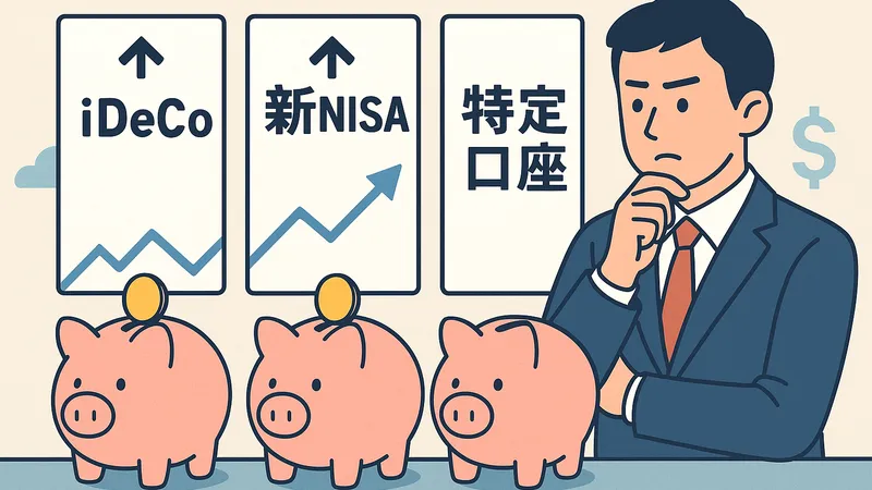 インデックス投資で使う口座の優先順位をイメージしたイラスト