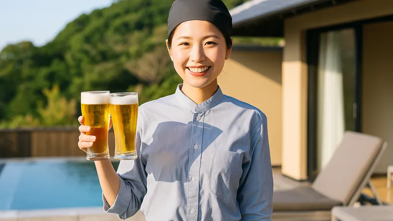 Jobチケットの求人で接客業をする若い女性スタッフ