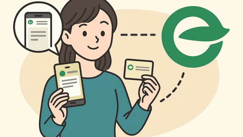 えきねっととJRE POINTを連携する操作をイメージしたイラスト